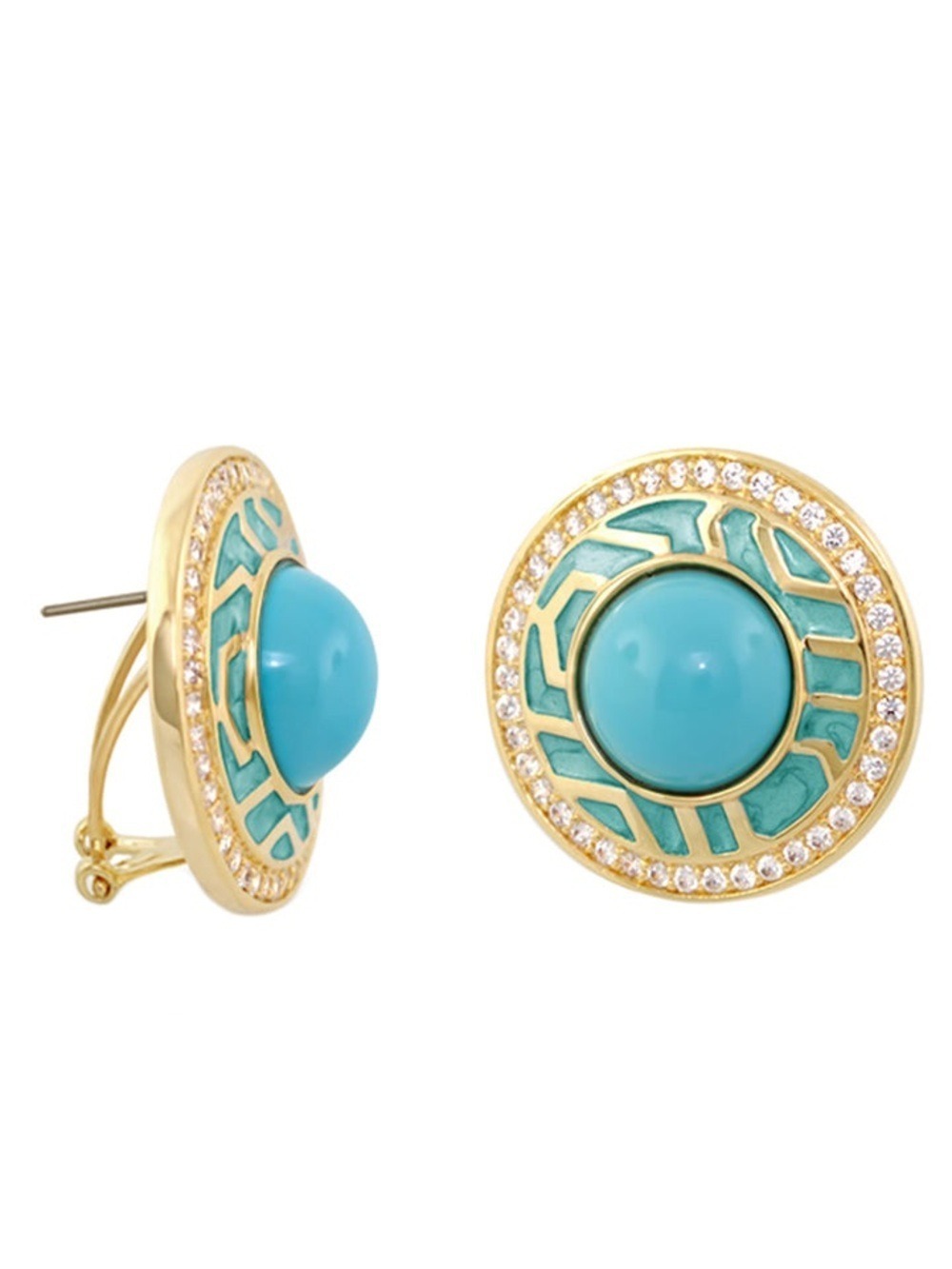Lauren G Adams Chunky Town Collection French Clip Earrings